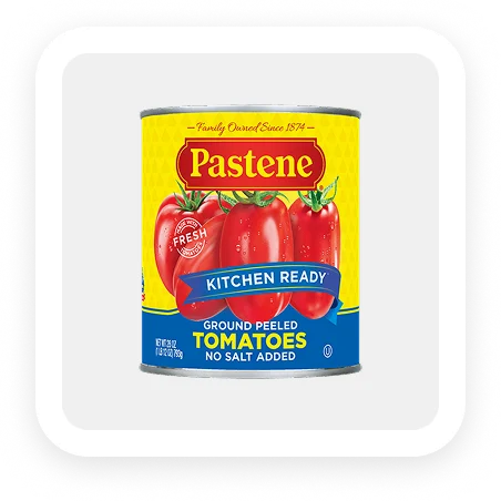 Ground peeled, no salt added tomatoes